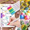 24 Colors Paint Marker Pens - Permanent Oil Based Paint Markers,Medium Tip,Quick Dry and Waterproof Assorted Color Marker for Metal,Wood,Fabric,Plastic,Rock Painting,Stone,Mugs,Canvas,Glass,Art Craft